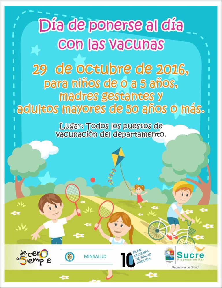 Día de Ponerse al Día Vacunas para Niños en Colombia